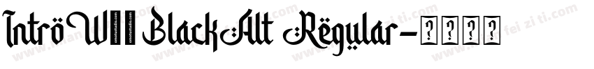 IntroW01 BlackAlt Regular字体转换